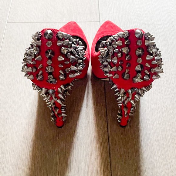 Sam Edelman "Roza" Jeweled/Studded Pumps in Ruby Red - Picture 4 of 8